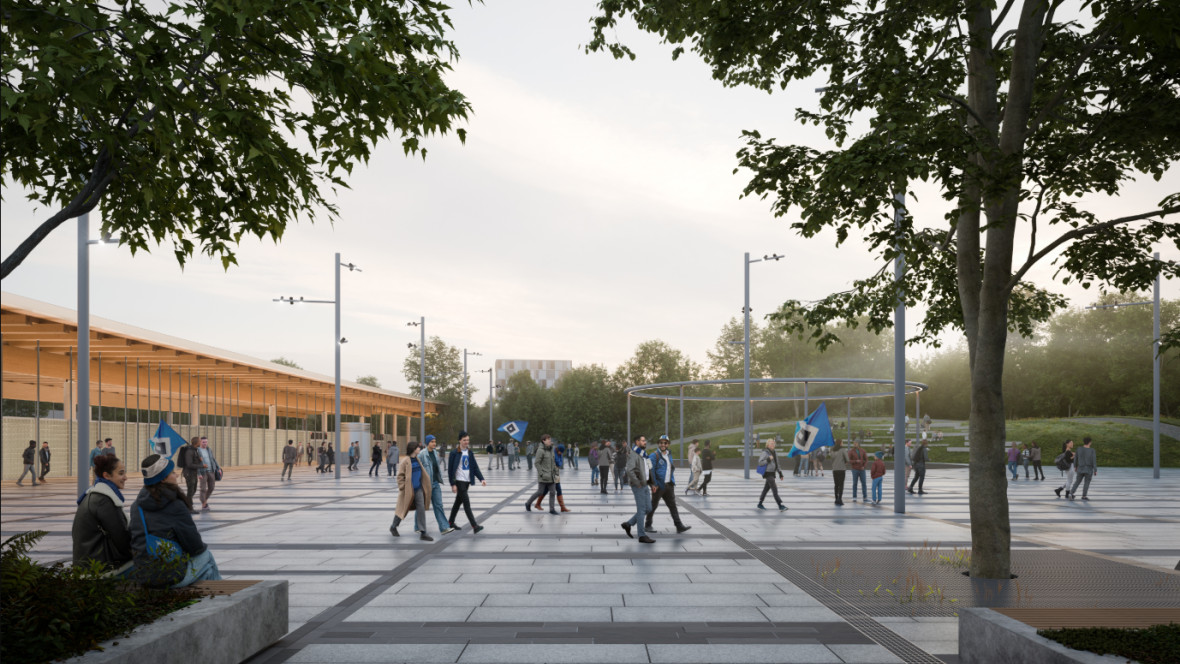 2nd prize for new U5 metrostop at Volkspark Hamburg