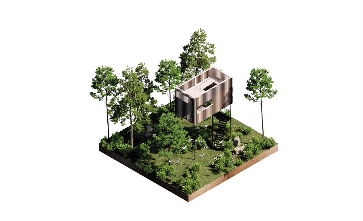 Nature reserve 020 axo 01 tower-framing view-high