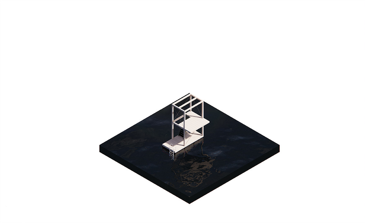 Nature reserve 020 axo 09 diving tower-levels s