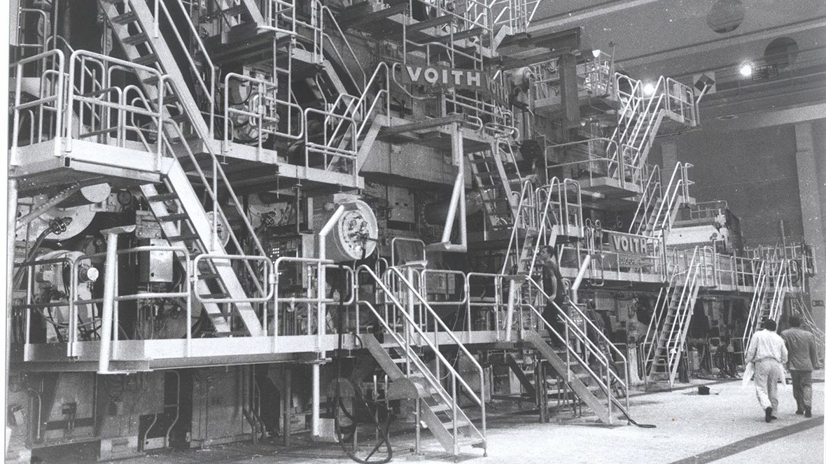 Papiermaschine pm3 werk gohrsmuhle sommer 1992 foto-gunther, albert 2